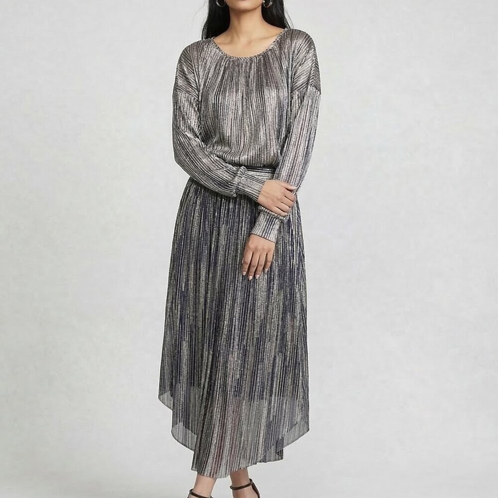 Ramy Brook Dori Metallic Top & Lenon Metallic MIDI Skirt Set – Size S, NWT
